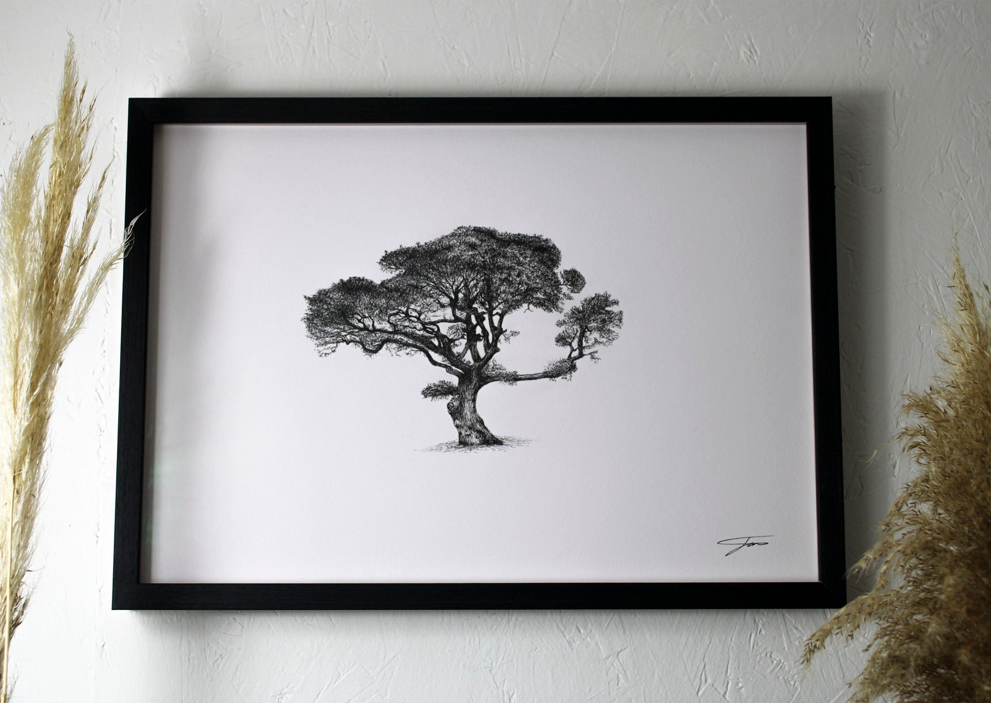 A3 Oak Tree Original (Framed)
